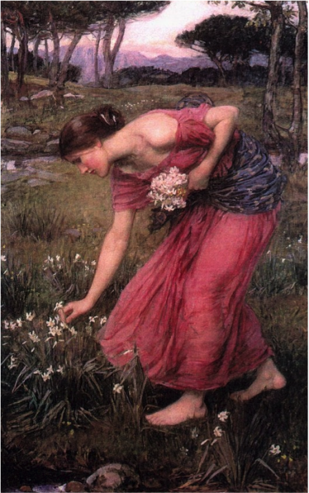“Narcissus” painting by J. Waterhouse