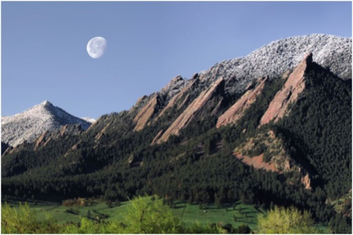 Flatirons - Moonset