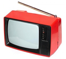 OLD RED TV SET