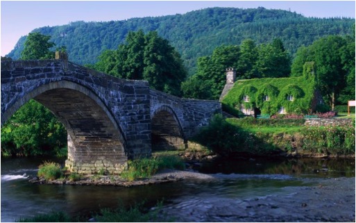 Llanrwst Bridge, Conwy River, Wales