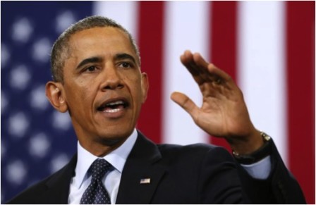 OBAMA & US FLAG