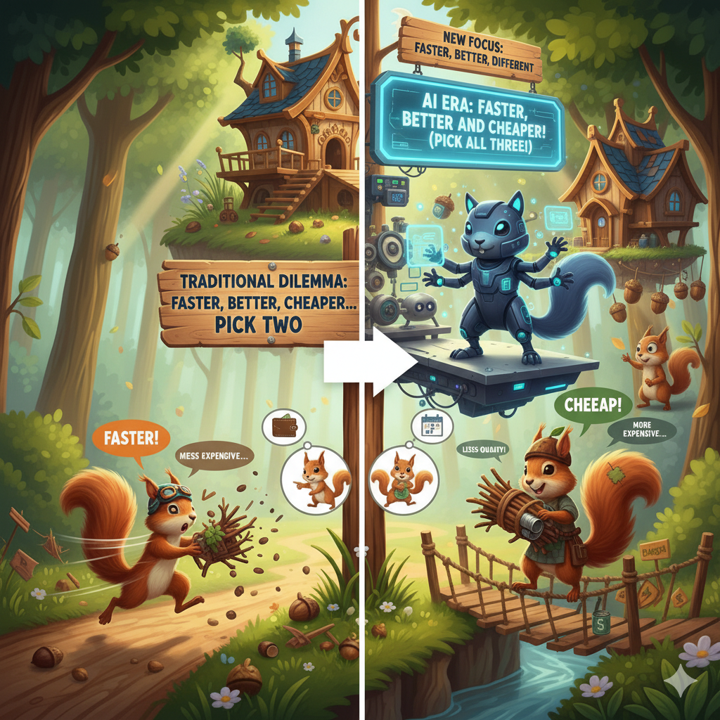 Are you ready to stop picking two and start harvesting all three – faster, better, cheaper – with AI